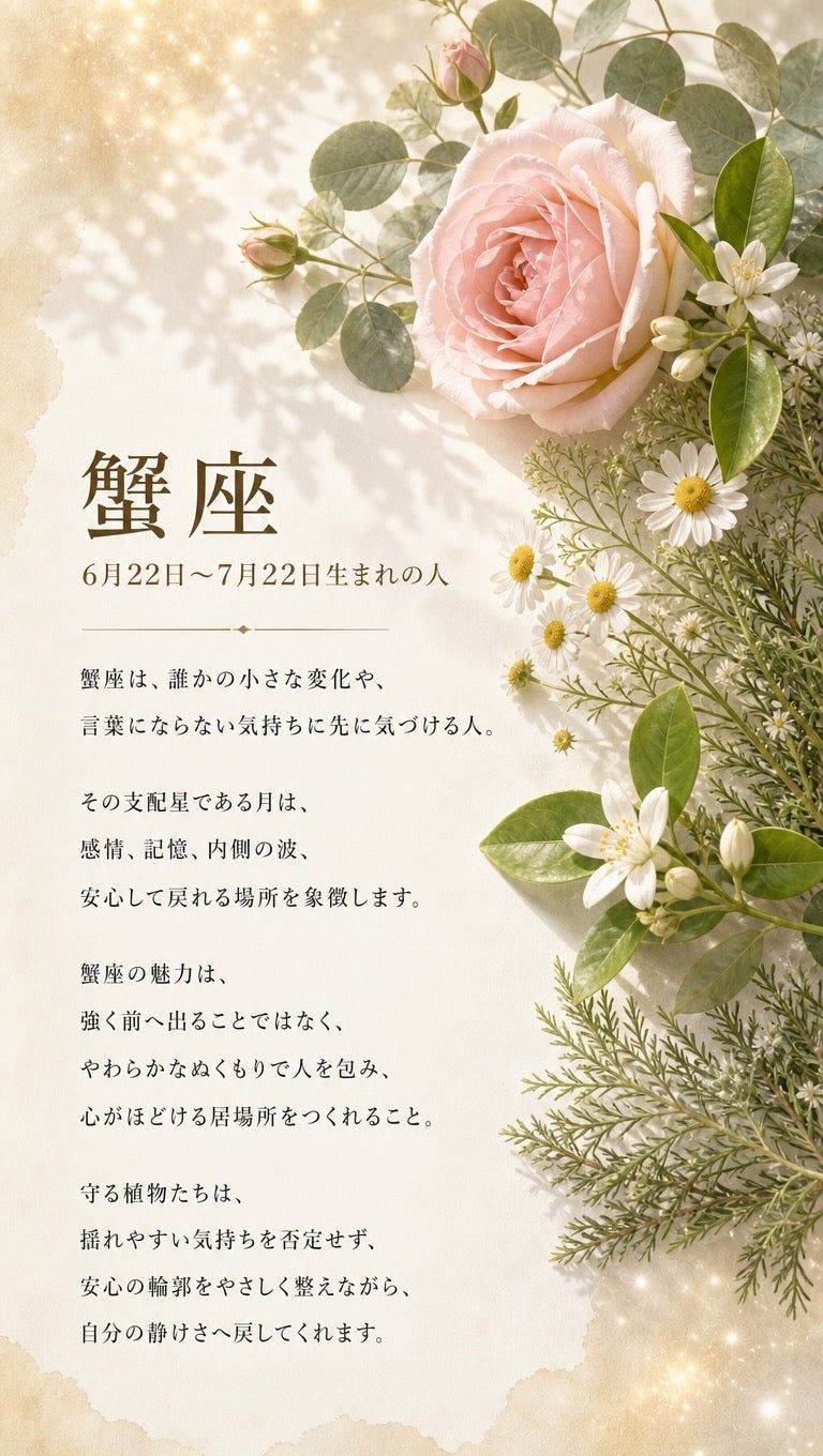 蟹座 ─ 星座と支配星
