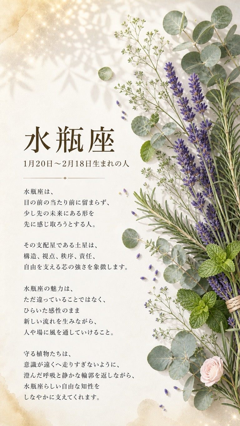 水瓶座 ─ 星座と支配星