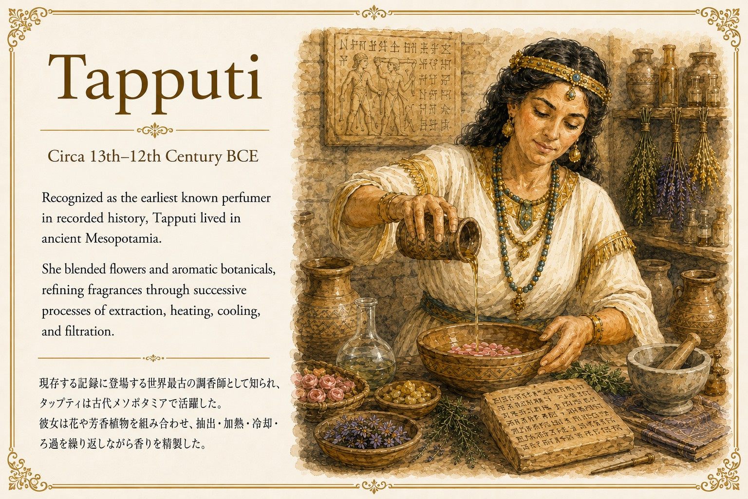 Tapputi ─ Circa 13th–12th Century BCE